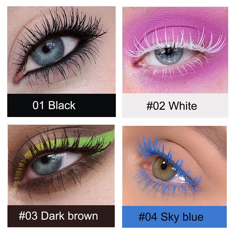 [Australia] - OCHILIMA 4D Mascara Colorful Fiber Mascara Charming Long Lasting Mascara, Thick & Long Eyelash Waterproof and Smudge-proof Eyes Makeup, Black 01# Black 