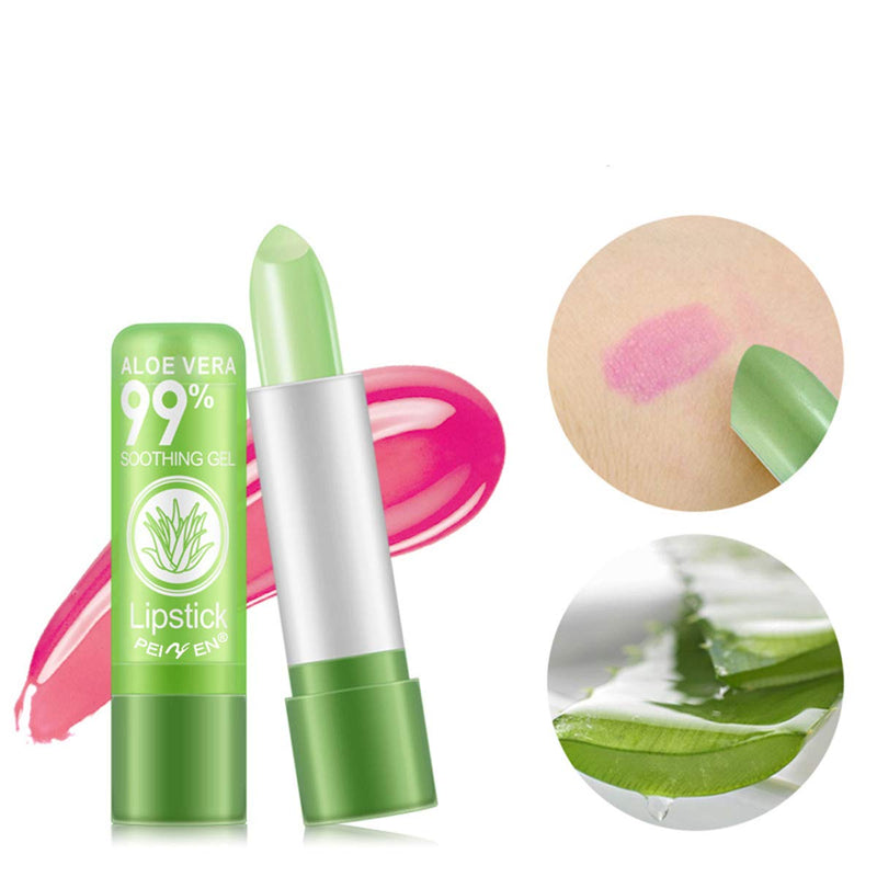 [Australia] - 3 Pack Aloe Vera Lipstick, LemonSac Long Lasting Nutritious Lip Balm Lips Moisturizer Magic Temperature Color Changing Lip Gloss (3Pcs) 