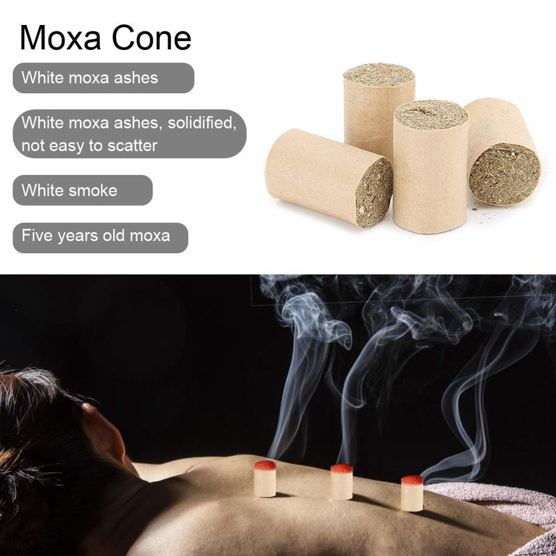 [Australia] - Brrnoo 108 Pcs Smokeless Moxa, Home Use Moxa Cone, Moxa Stick Acupuncture Massage Tool Moxa Health Care 
