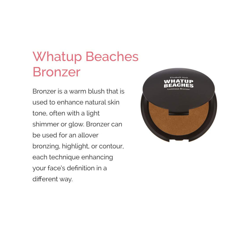 [Australia] - Vegan & Cruelty-Free - Fine, Lightweight Bronzer Powder for Face: Elizabeth Mott Whatup Beaches Facial Bronzing Powder for Contouring and Sun Kissed Coverage - Luminous (10g) Luminous Bronzer 