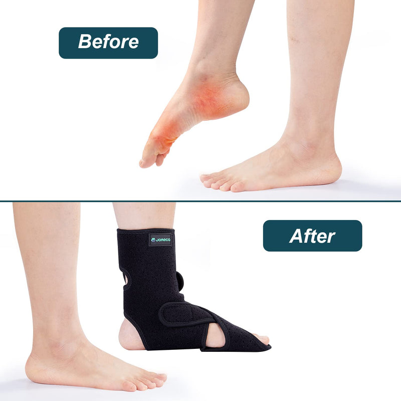 [Australia] - JOMECA Drop Foot Brace with Arch Support, Medical Grade Adjustable AFO & Foot Orthosis Brace for Walking, Relieve the Instability of Lower Limbs by MS, TBI, Stroke, Cerebral Palsy, Fracture (Right, Medium) Right 