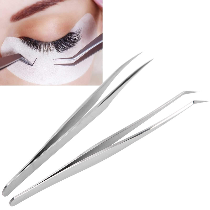 [Australia] - Eyelash Tweezers, Stainless Steel Anti-Skid Eyelash Grafting Tweezers, Durable for Easy To Handle Grafting, Splitting, Parting Individuals Eyelash Artists 