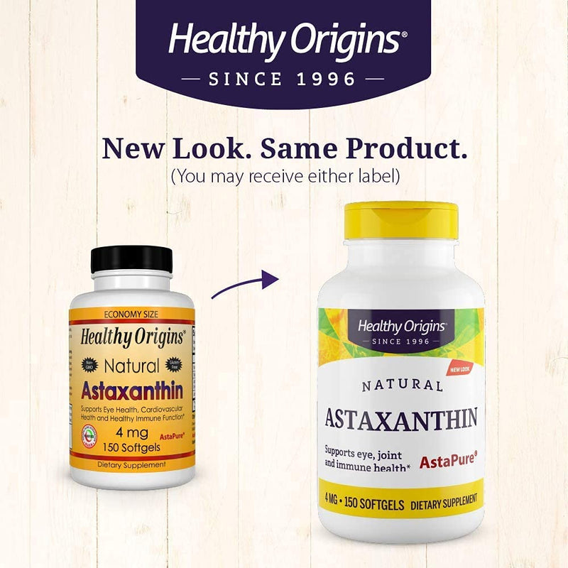 [Australia] - Healthy Origins Astaxanthin (AstaPure) 4 mg, 150 Softgels 150 Count (Pack of 1) 