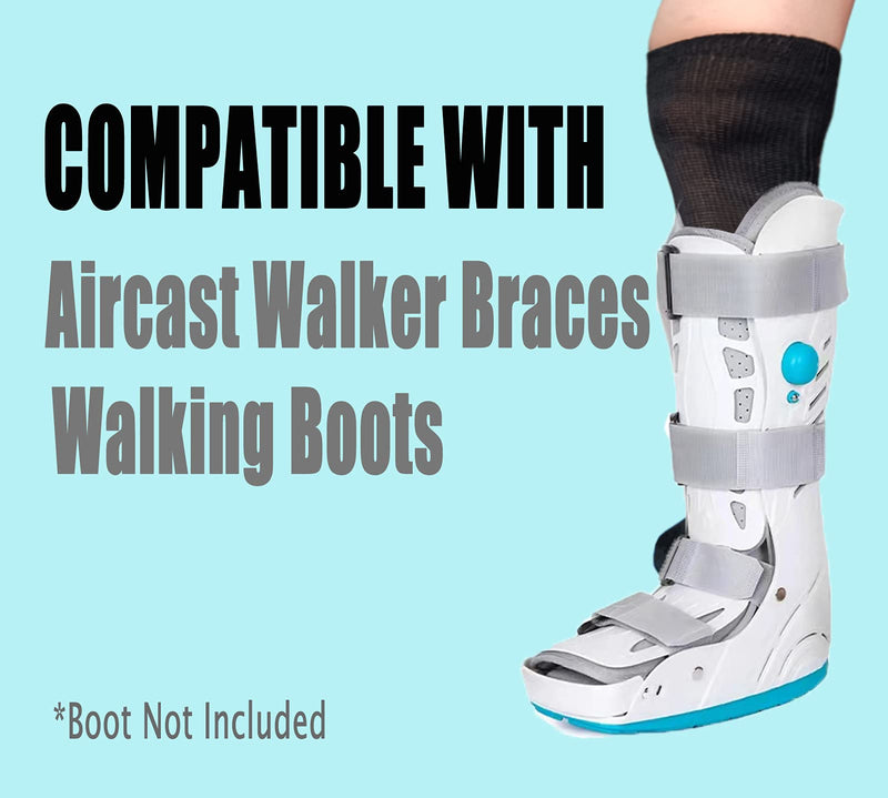 [Australia] - 2 Pairs Walking Boot Socks Air Cam Walker Brace Fracture Boot Orthopedics Socks Cast Boot Replacement Sock Liner 