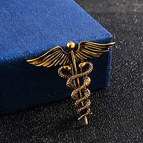 [Australia] - BELUCKIN 3 PCS Medical Caduceus Doctor Nurse Brooch Pin Sets Jewelry for Graduation Medical Student Gifts 2 pcs 