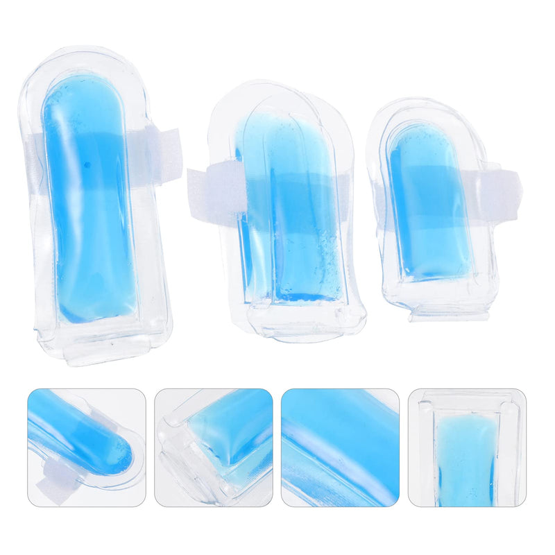 [Australia] - Hemoton 3pcs Cold Finger Gel Ice Packs Finger Sleeve for Arthritis Sports Injuries Swelling Pain Relief Wearable Freezer Wrap Reusable 