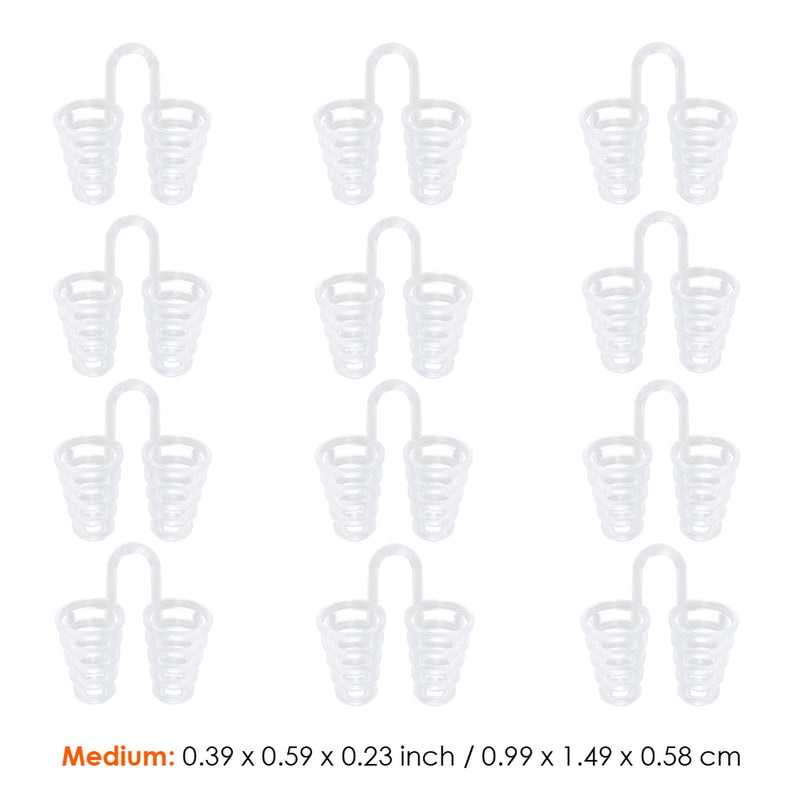 [Australia] - Nose Vent Sinus Relief Dilator (Pack of 12 Medium Size) Hard Silicone Vents - A Simple Solution for Nasal Snorers - Reusable Snoring Device to Enjoy a Peaceful Night's Sleep by Mobi Lock 12 Count (Pack of 1) 