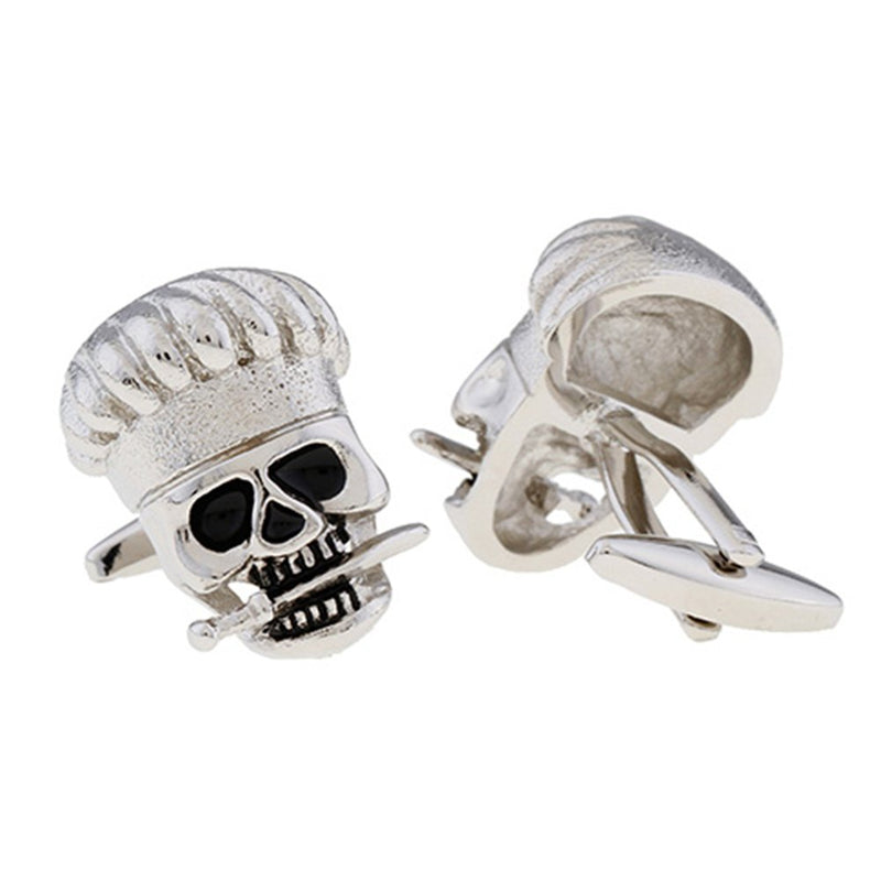 [Australia] - Chef Cook Skull Cufflinks 