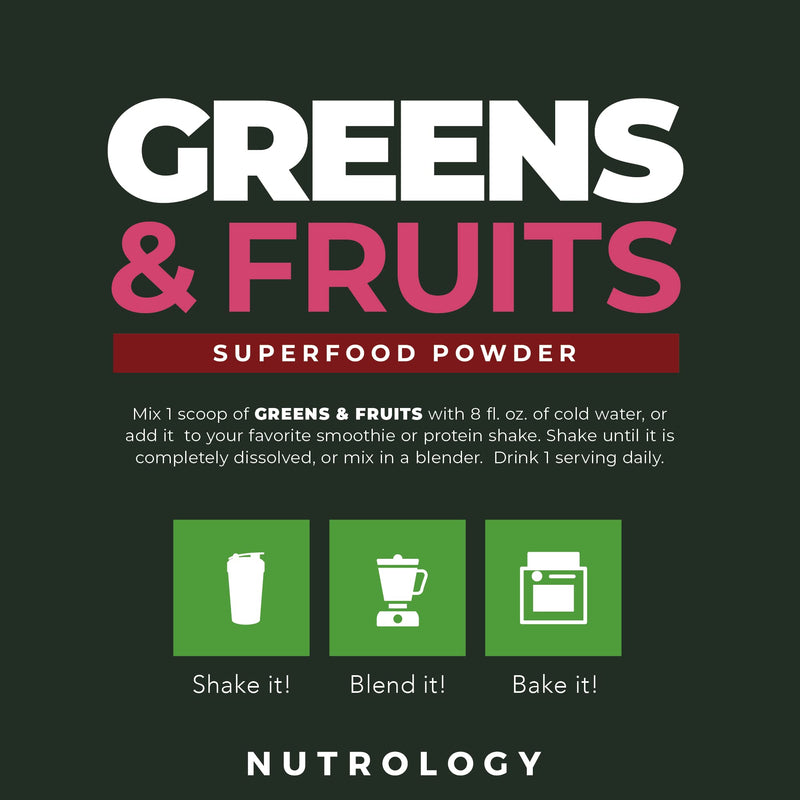 [Australia] - Greens & Fruits-Naturally Sourced Fruits, Vegetables, Greens, Beet Powder & Mushroom Blend - Probiotics, Digestive Enzymes, Fiber, Antioxidants, Immune Support - Vanilla Cinnamon-30 Servings 