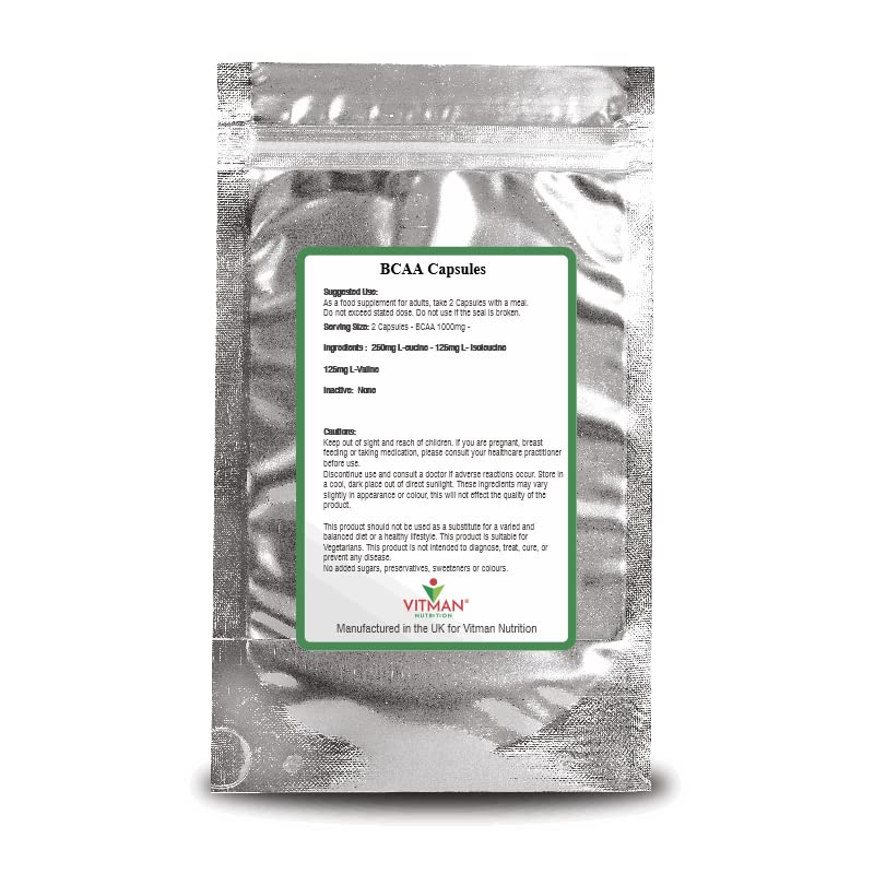 [Australia] - BCAA Capsules Branched Chain Amino Acids (BCAA) L-Leucine, L-Isoleucine & L-Valine (90 Caps) (90) 90 