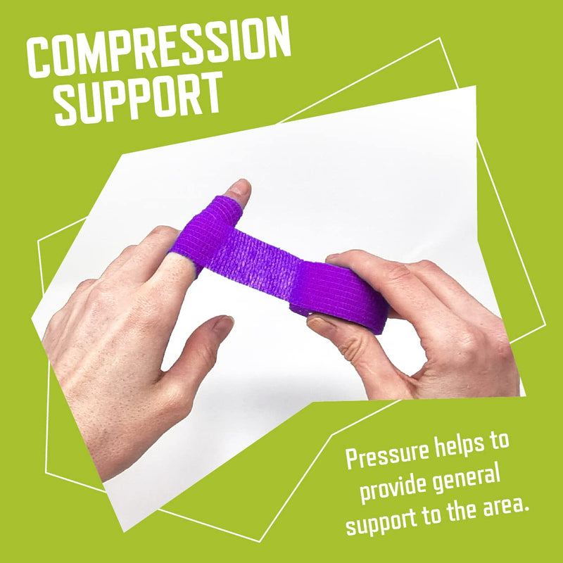 [Australia] - Inksafe Assorted Self Adherent Cohesive Bandages 2.5cm x 4.5m Box of 12 - Uses Include Vet Wrap, Tape for Wrist and Ankle Sprains, Finger and Thumb Tape, 