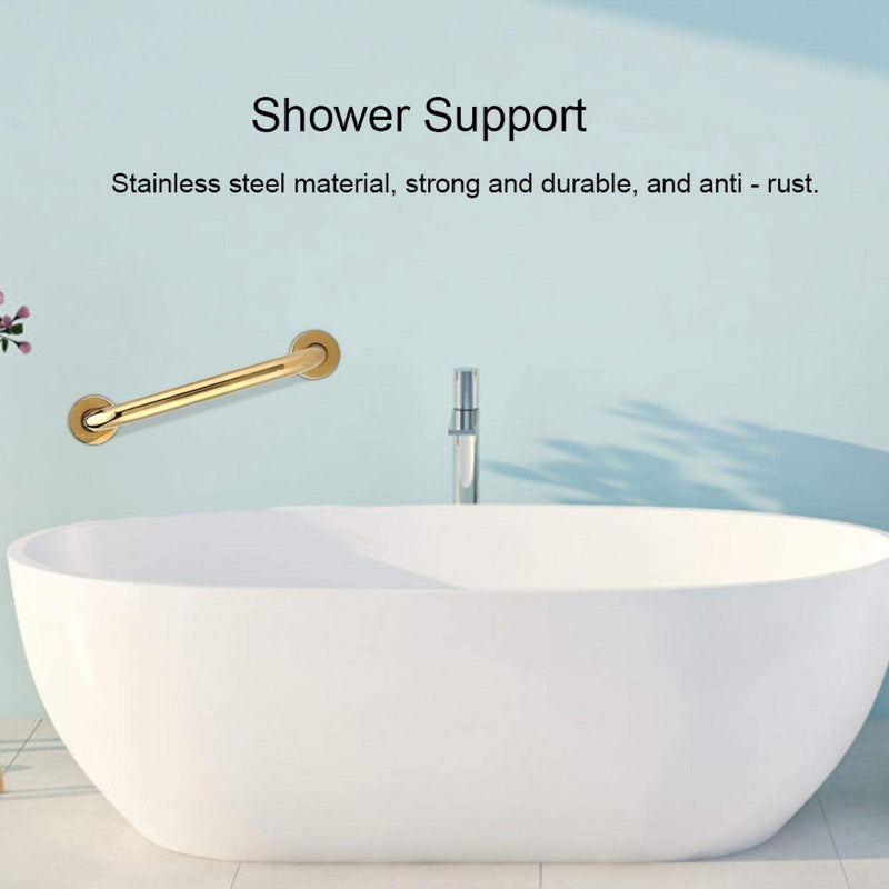 [Australia] - 30cm Stainless Steel Shower Grab Bar, Gold Shower Handle, Bathroom Balance Bar, Safety Hand Rail Support Bar 