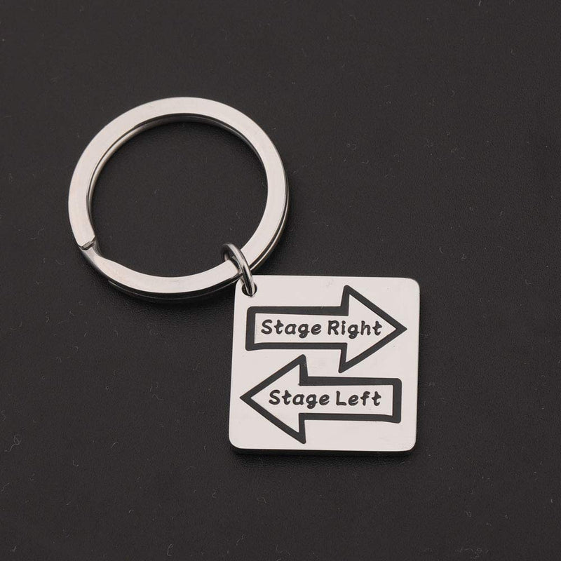 [Australia] - KUIYAI Theater Keyring Stage Right Stage Left Keychain Musical Theater Gift 