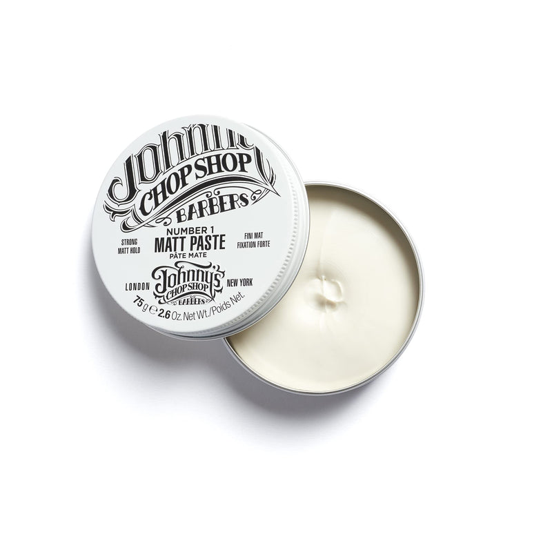 [Australia] - Johnny's Chop Shop - No 1 Matt Paste In A Tin, Strong Hold, Natural Finish (75g) Pack of 1 