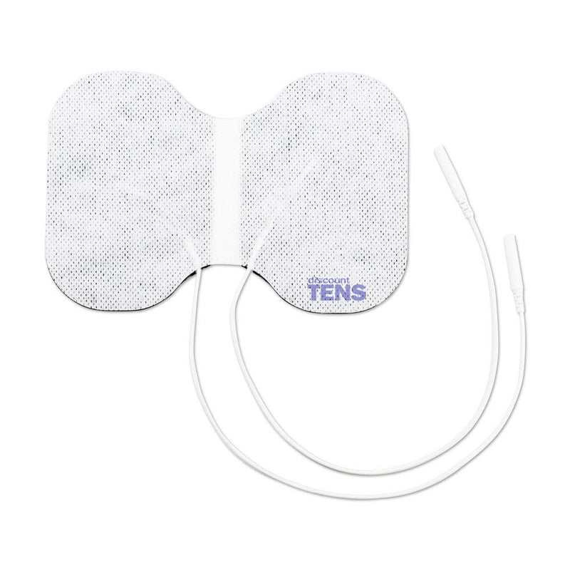 [Australia] - TENS Electrodes, 2 Premium Quality 4 inch x 6 inch Hourglass Self Adhesive Electrodes for TENS Units, Wired Butterfly TENS Unit Electrodes, Discount TENS Brand 