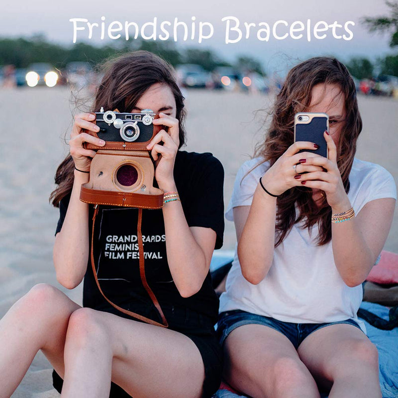 [Australia] - Tarsus 100% Waterproof Hemp Wish Friendship Anklets Bracelets Set for Women Girls 8.3 Inches (Wrist Bracelets) 