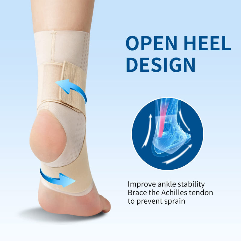 [Australia] - Galvaran Ankle Brace, Relief Achilles Tendonitis, Joint Pain, Plantar Fasciitis. Breathable Compression Ankle Support for Men and Women with Sprained Ankles, Stabilizing Ligaments, Sports Injury Recovery Medium Complexion 