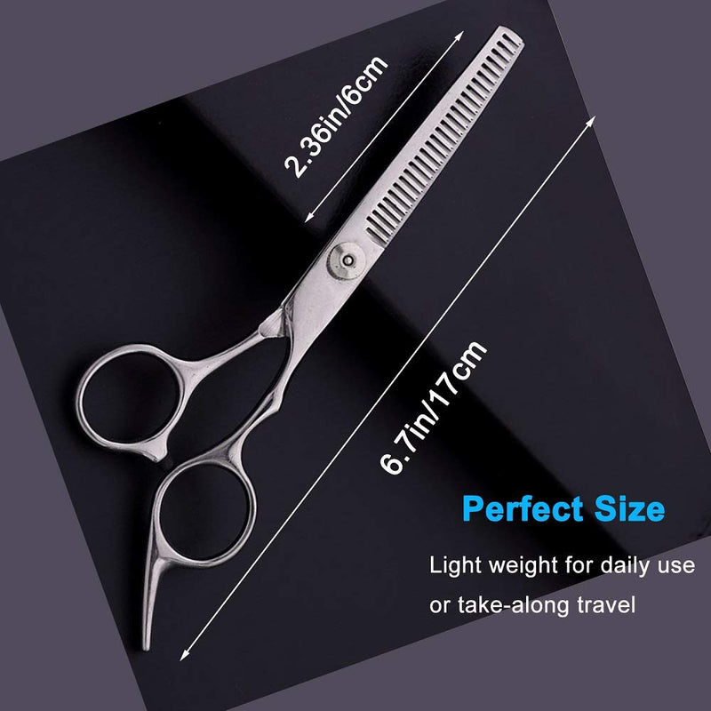 [Australia] - Hair Thinning Shears, Hair Cutting Scissors (6.7 Inches) with Fine Adjustable Tension Screw and 1 Piece Wipe Cloth Hair Thinning Shears 