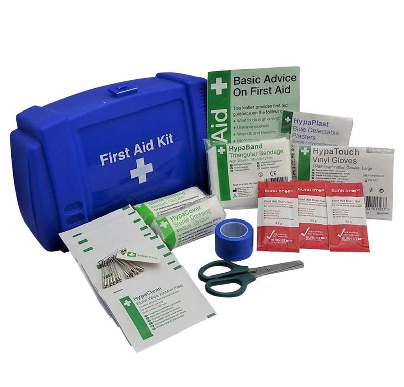 [Australia] - Evolution Bar/Kiosk Catering First Aid Kit (Blue) with Burn Stop Burns Kit in Vinyl Wallet, Small Bundle Bar/Kiosk Kit + Small Burns Kit 