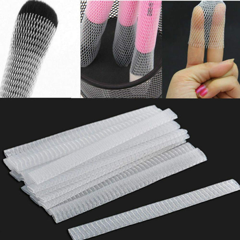 [Australia] - GBSTORE 100pcs Makeup Cosmetic Beauty Brush Protector Pen Guards Make up Brushes Sheath Mesh Netting Protector Cover Makeup Tools 