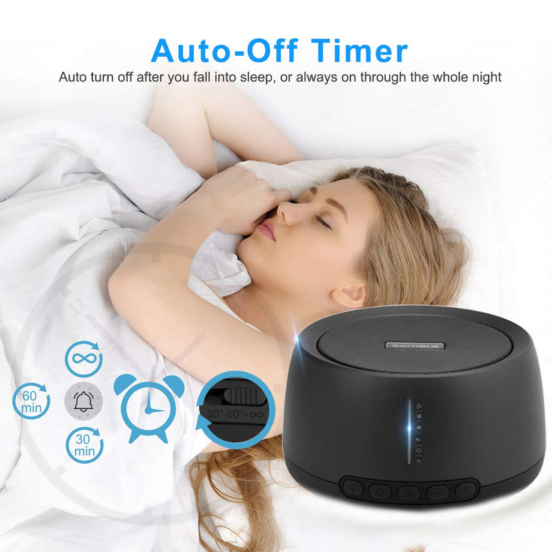 [Australia] - Sound Machine for Baby Sleeping, Exmate Noise Machine for Office Privacy with 30 Non-Looping HiFi Soothing Sound, Memory Function and Timer Sound Machine for Adult Kid Home Office Travel 1 Count (Pack of 1) 