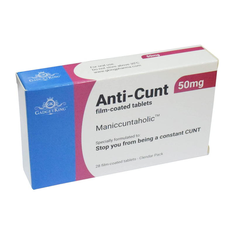 [Australia] - gadgetking JOKE PILL MEDICATION TABLET BOX Xmas Gift Prank Birthday Card wrapper Unusual April Fools Secret Santa 40th 50th 60th 21st Rude Mens Ladies For Him Her Boss (Anti-CUNT) Anti-CUNT 