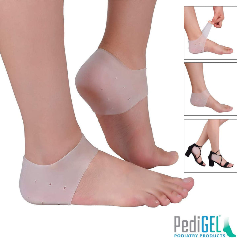 [Australia] - PediGel® - Medically Approved Polymer Gel Heel Socks/ Heel Sleeves for Cracked Heels, Reduce Pressure and Relieves Heel Pain - 2 Units 