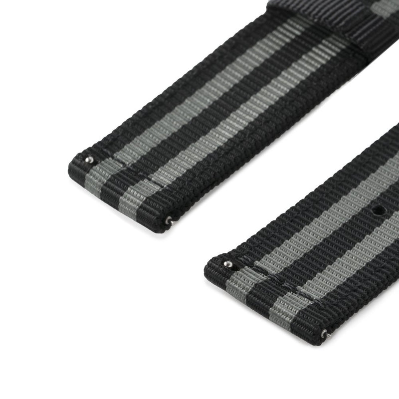 [Australia] - Archer Watch Straps - Premium Nylon Quick Release Replacement Watch Bands for Men and Women, Watches and Smartwatches | Multiple Colors, 18mm, 20mm, 22mm 18mm (See diagram) Black/Gray 