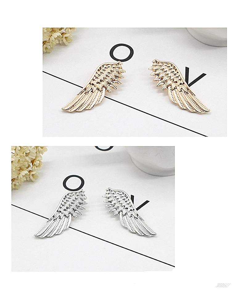 [Australia] - Angel Wings Brooch Pins for Men Shirt Studs Men's Accessories Angel Pins for Women Silver 