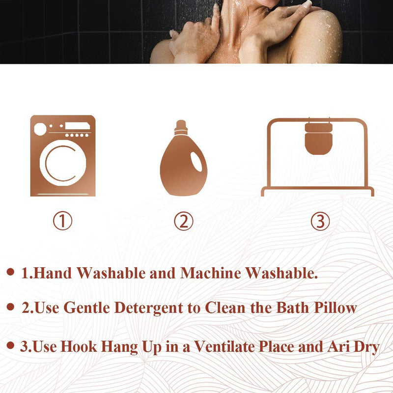 [Australia] - Samplife Bath Pillow Spa Bathtub Cushion Head,Neck,Shoulder and Back Support Rest with 4 Non-Slip Strong Suction Cups 