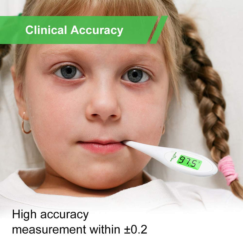 [Australia] - 8 Sec Fast Reading Easy@Home Digital Oral Thermometer for Adult, Kid and Baby, Oral, Rectal and Underarm Temperature Measurement for Fever with Two-Color LCD Display Backlit and Alarm EMT-A12 