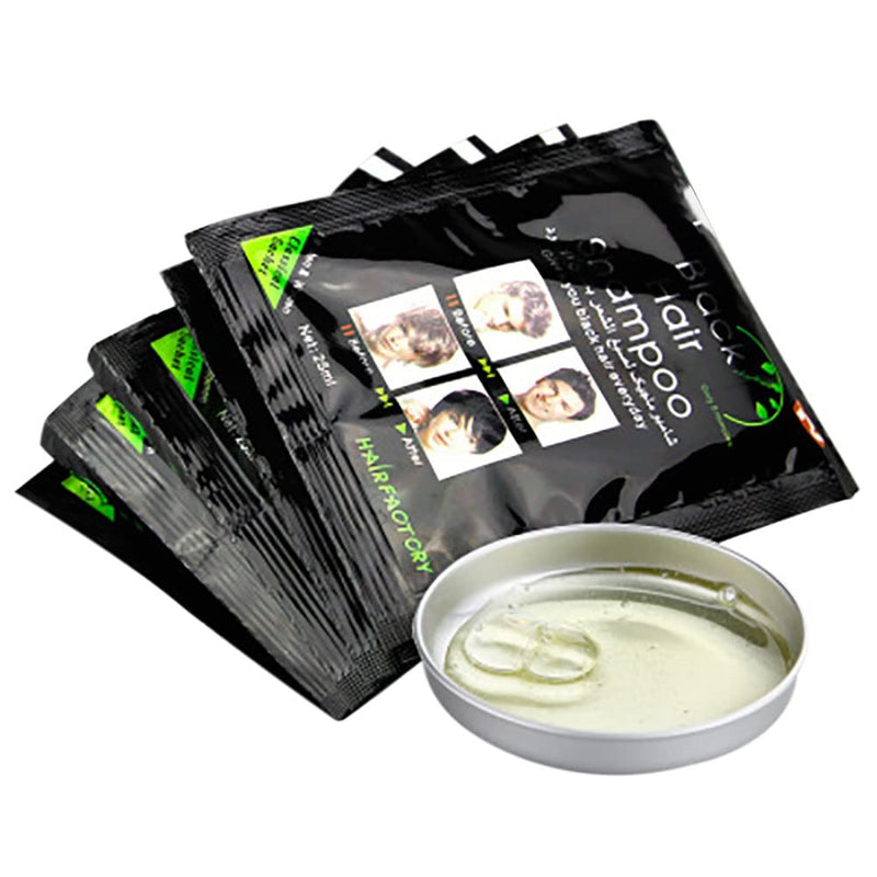 [Australia] - Instant Hair Dye for Men Women- Black Hair Shampoo -Black Color - Simple to Use - Last 30 days - Natural Ingredients 10 Count (Pack of 1) 