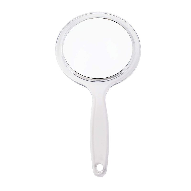 [Australia] - RUCCI Round Hand Held Magnifying Makeup Mirror 10X 1X Clear Acrylic Double-Sided Mirror with Handle 