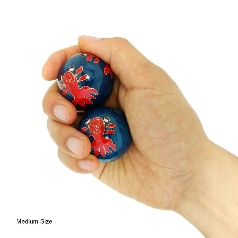 [Australia] - Top Chi Goldfish Baoding Balls with Bamboo Stand (Medium 1.6 Inch) Medium 1.6 Inch 