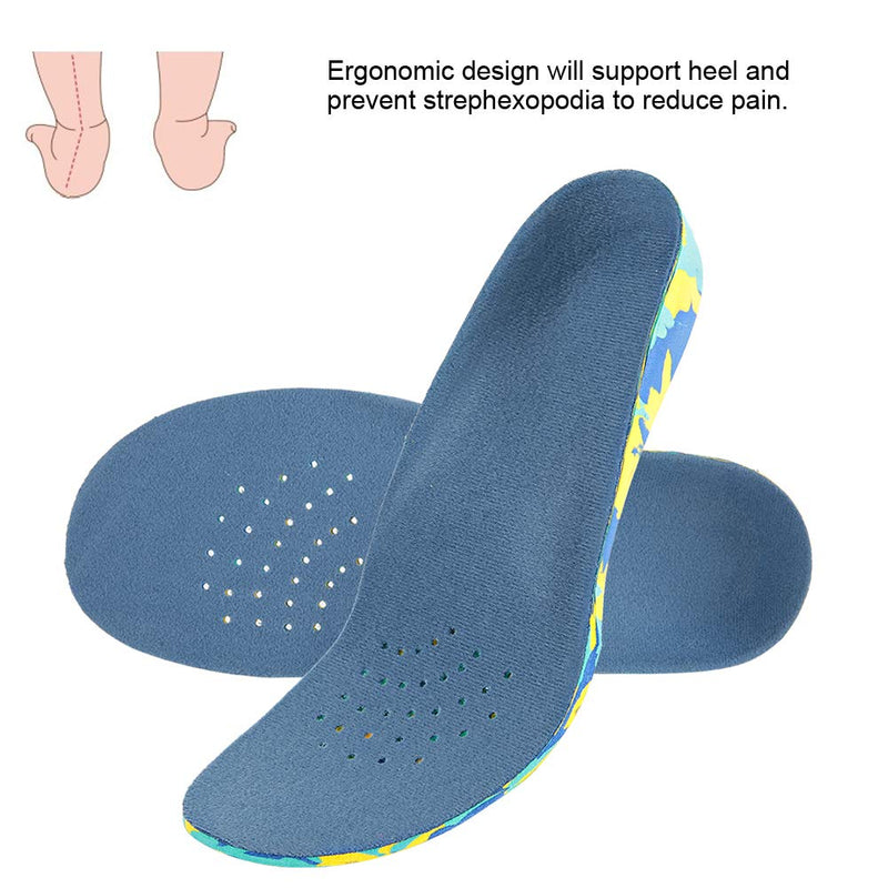 [Australia] - Kid orthotic insole EVA high arch foot support shoe insoles, lint insoles orthotic insole insert breathable Orthopedic insoles(XL -Blau) XL (Pack of 1) Blau 
