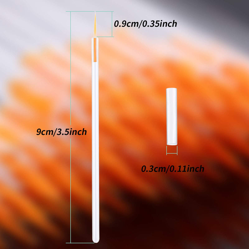 [Australia] - eBoot 100 Pack Disposable Eyeliner Brush Applicator Cosmetic Eye Wands Makeup Tool (Clear) 
