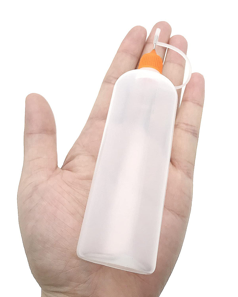 [Australia] - 5 Pcs Precision Tip Applicator Bottles, MYYZMY 4 Ounce Translucent Glue Bottles, with 2 Mini Funnel, 5 Color Lid 