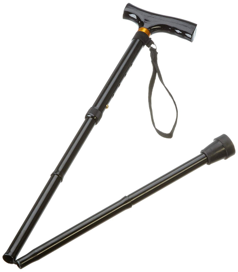 [Australia] - Days Adjustable Folding Walking Stick, Portable Cane with Ergonomic Handle, Non-Slip Base, Lightweight, Height Adjustable, 74 cm-83.5 cm Short 