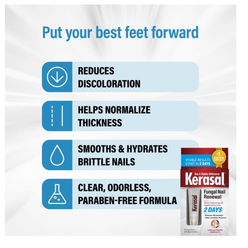 [Australia] - Kerasal Fungal Nail Renewal Treatment 10ml, Restores The Healthy Appearance of Nails Discolored or Damaged by Nail Fungus or Psoriasis. 