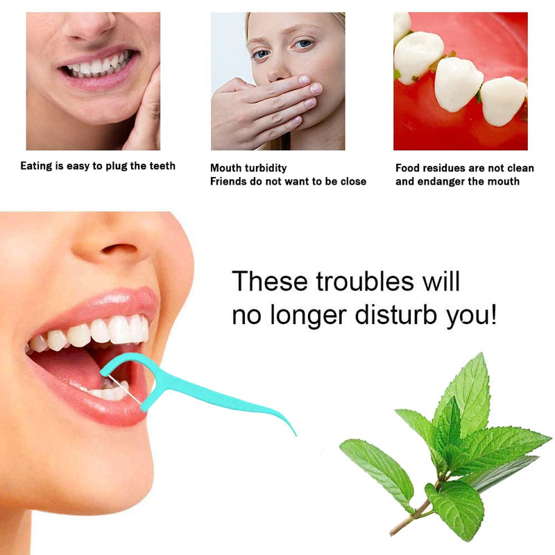 [Australia] - Floss Sticks Dental,100Pcs Mint Floss Picks for Teeth Cleaning 