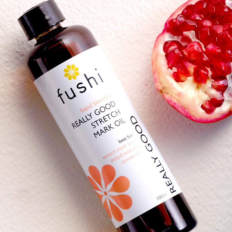 [Australia] - Fushi Really Good Stretch Mark Oil 100ml | Best for Stretch Marks, Scars, Dehydrated Skin & Uneven Skin Tone | Unfragranced Natural Formulation | Triple Strength Indian Tulsi |Ethical & Vegan 