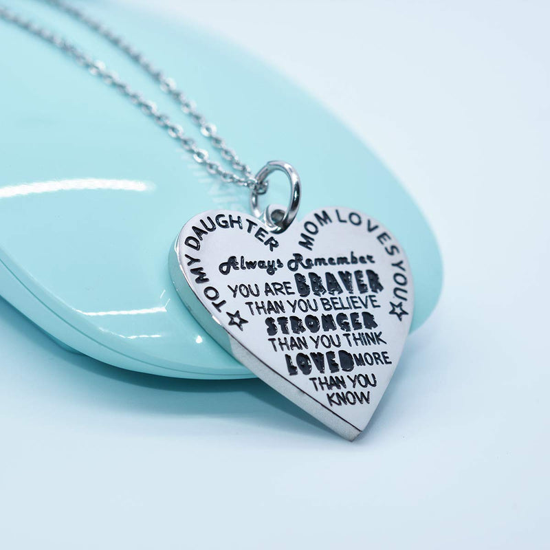 [Australia] - Jewelady Valentine's Gift Idea for Boyfriend Stainless Steel Dog Tag Pendant Necklace Engraved Romantic Love Quote for Him Mom to Daughter 