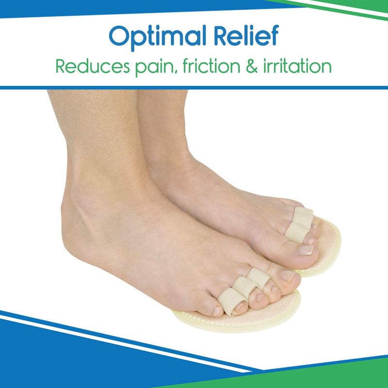 [Australia] - ViveSole Triple Hammer Toe Corrector For Women -Straightener (Pair) -Splint Loops For Metatarsal Support, Straightening Crooked Toes -Bunion Guard, Valgus Toe Alignment -Broken Toe Brace Wraps For Men 