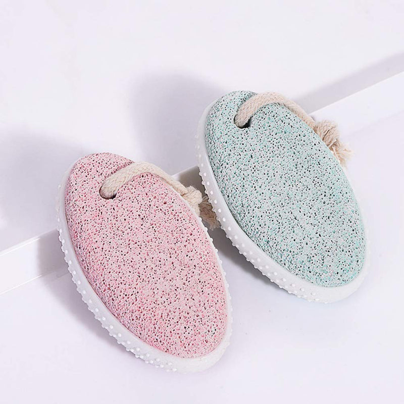 [Australia] - HEALLILY Pumice Stone for Feet Oval Foot Scrubber Exfoliating Dry Dead Skin Remover for Hands Heels Body Foot Care Tool Pink 