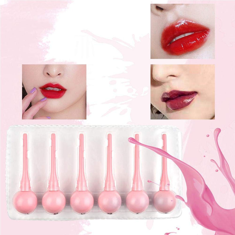 [Australia] - 6 Colors Makeup Lipstick Matte Lip Gloss Set Long-Lasting Moisturizing Lip Makeup Cosmetics Tool 