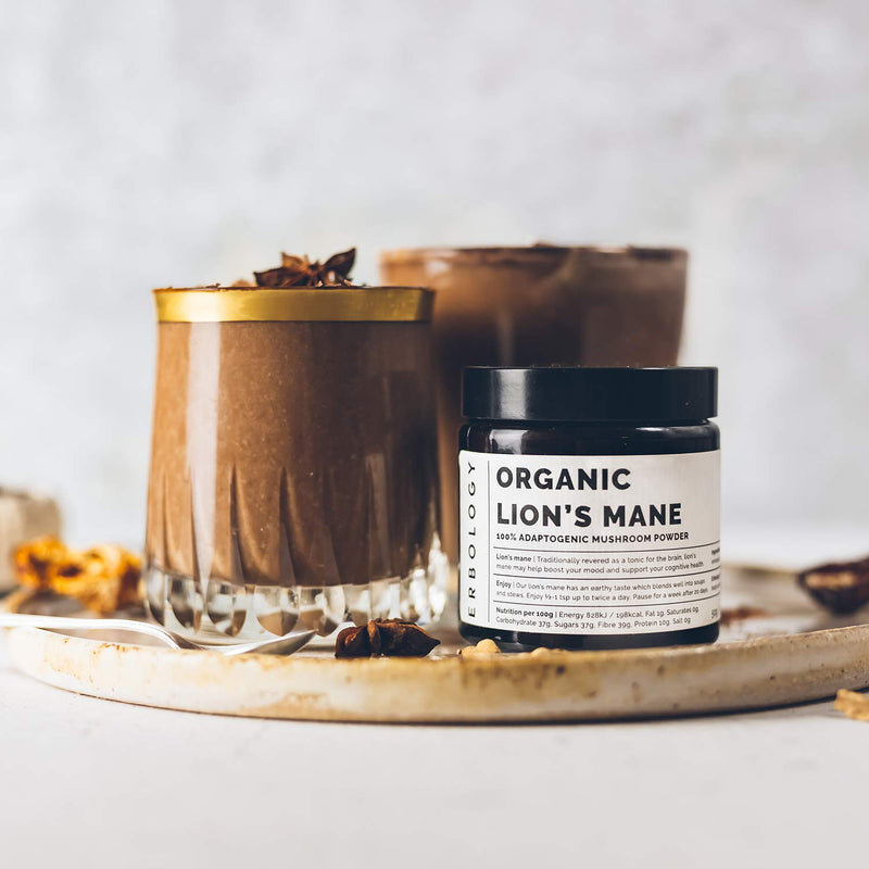 [Australia] - 100% Organic Lion's Mane Mushroom Powder 50g - 32% Beta-glucans - Calm and Focus - Hericium Erinaceus - Small Batch - Sustainably Grown in Europe - Vegan - Non-GMO - No Added Fillers 