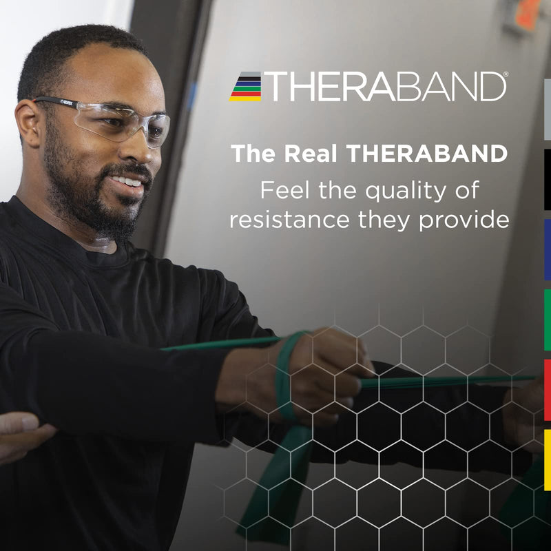 [Australia] - THERABAND Resistance Bands, 6 Yard Roll Professional Latex Elastic Band For Upper Body, Lower Body, & Core Exercise, Physical Therapy, Pilates, Home Workouts, & Rehab, Tan, Extra Thin Beginner Level 1 