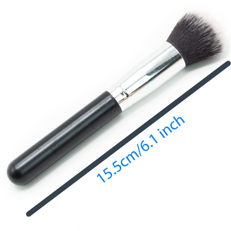[Australia] - Makeup Brush Foundation Brush,Flat Top Kabuki Brush Blender,Perfect for Cream,Liquid,Concealer and Powder Make Up… Black 