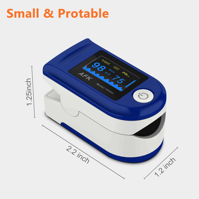 [Australia] - iNurse Pulse oximeter fingertip, Blood Oxygen Saturation Monitor , Portable Blood Oxygen Saturation Monitor for Heart Rate and SpO2 Level （BLUE)） 