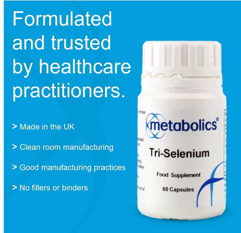 [Australia] - Tri-Selenium Complex Capsules - Contains Three Forms of Selenium, Sodium Selenate, Methylseloncysteine & L Selenomethione | Vegan Selenium Supplement 196mcg 